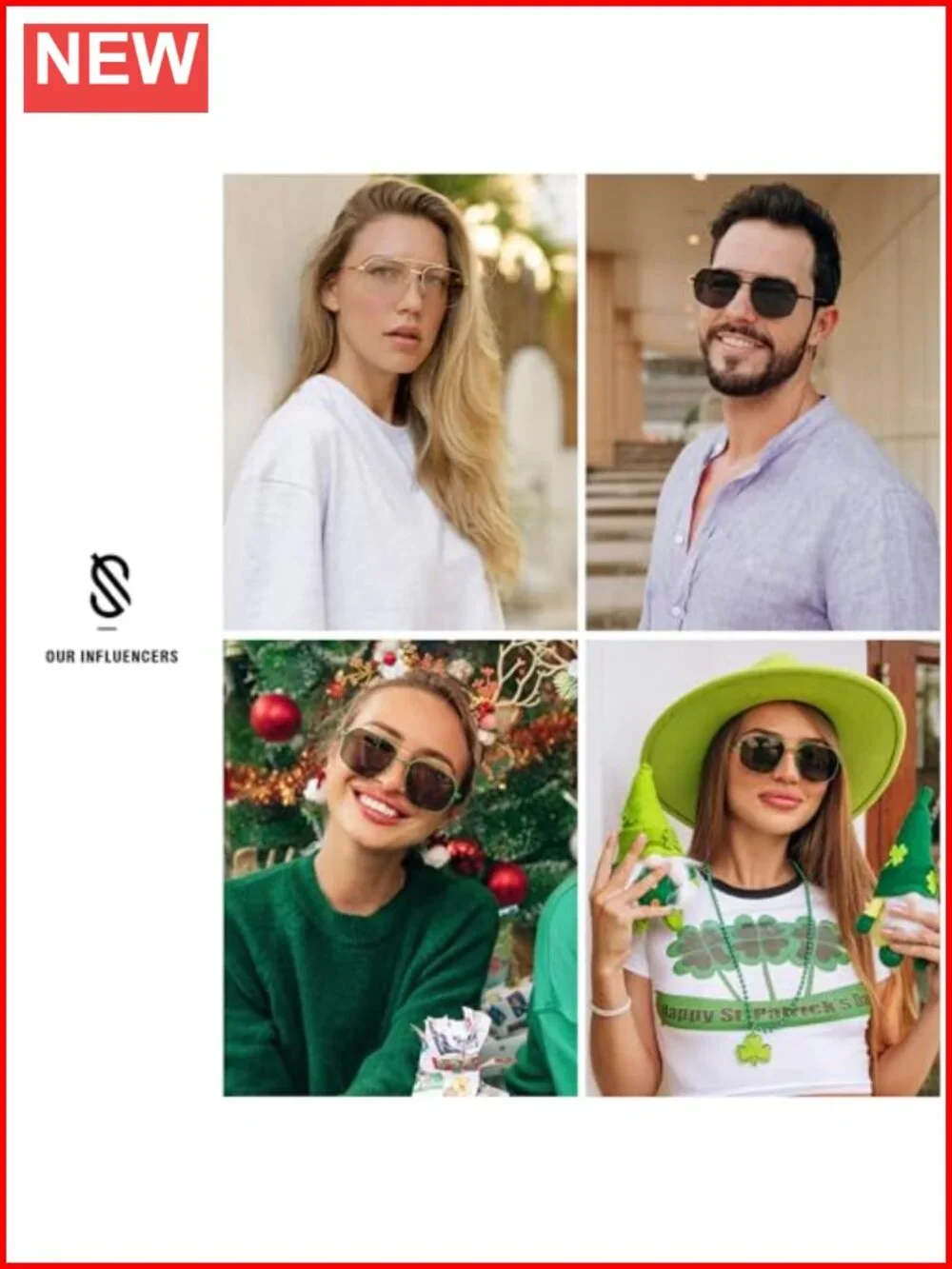 Trendy Aviator Sunglasses Double Bridge Semi-Rimless Metal Frame UV Protection